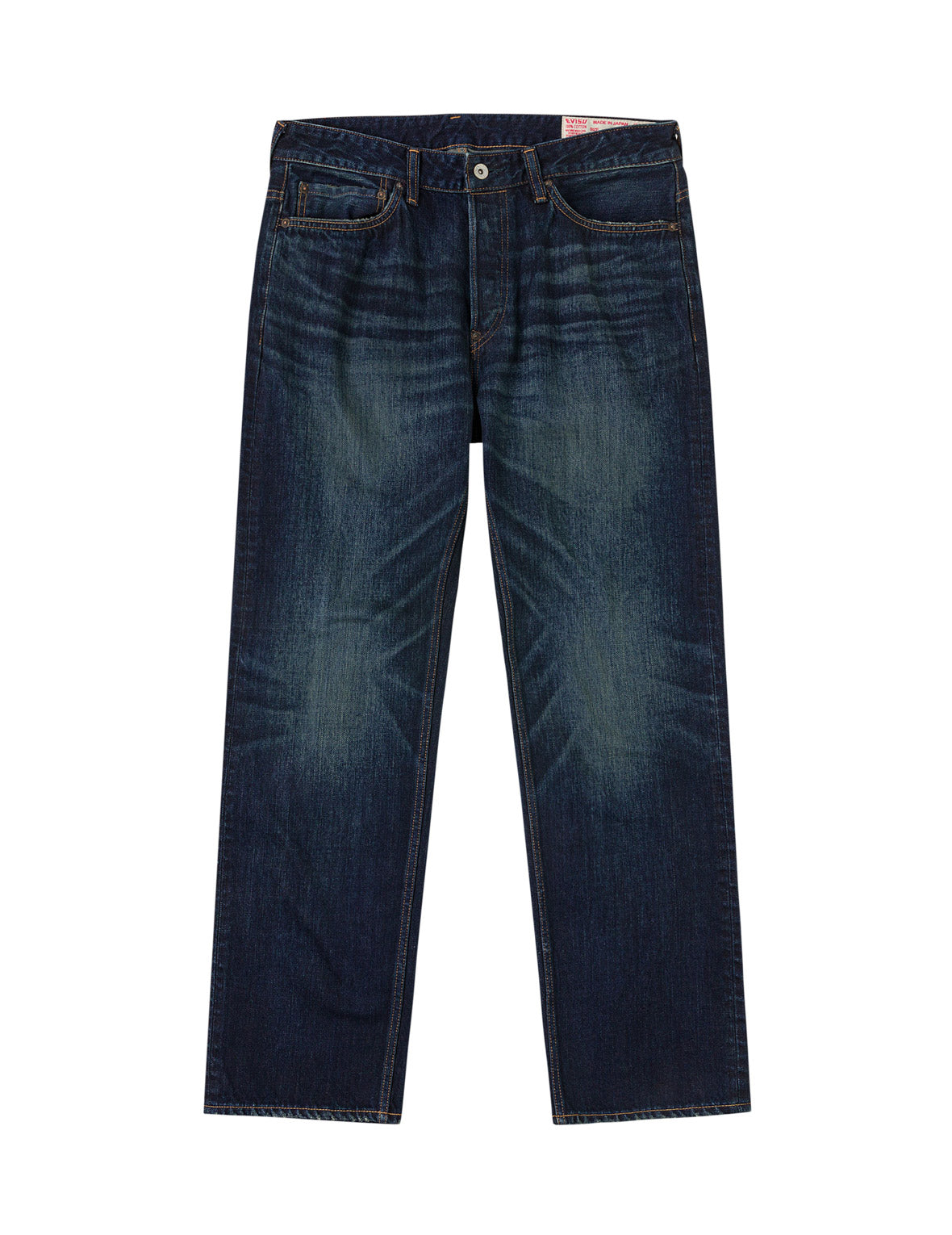 Dark-washed Seagull Print Regular Fit Jeans #2020